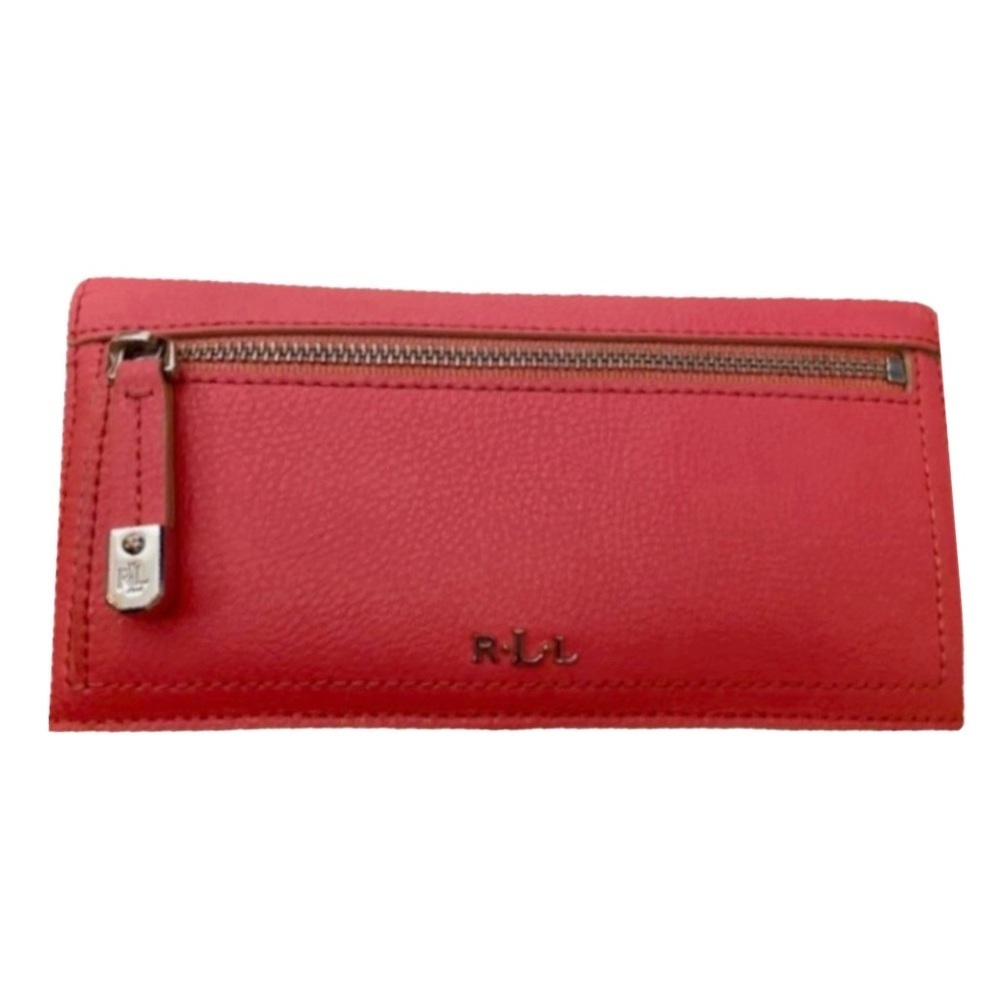 Vintage Lauren Ralph Lauren (RLL) Leather Wallet – Coral Pink